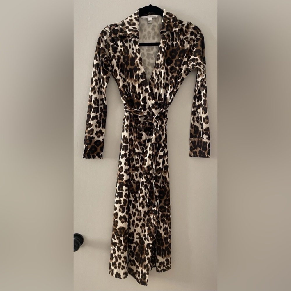 Leopard Print Wrap DIANEvonFURSTENBURG Dress